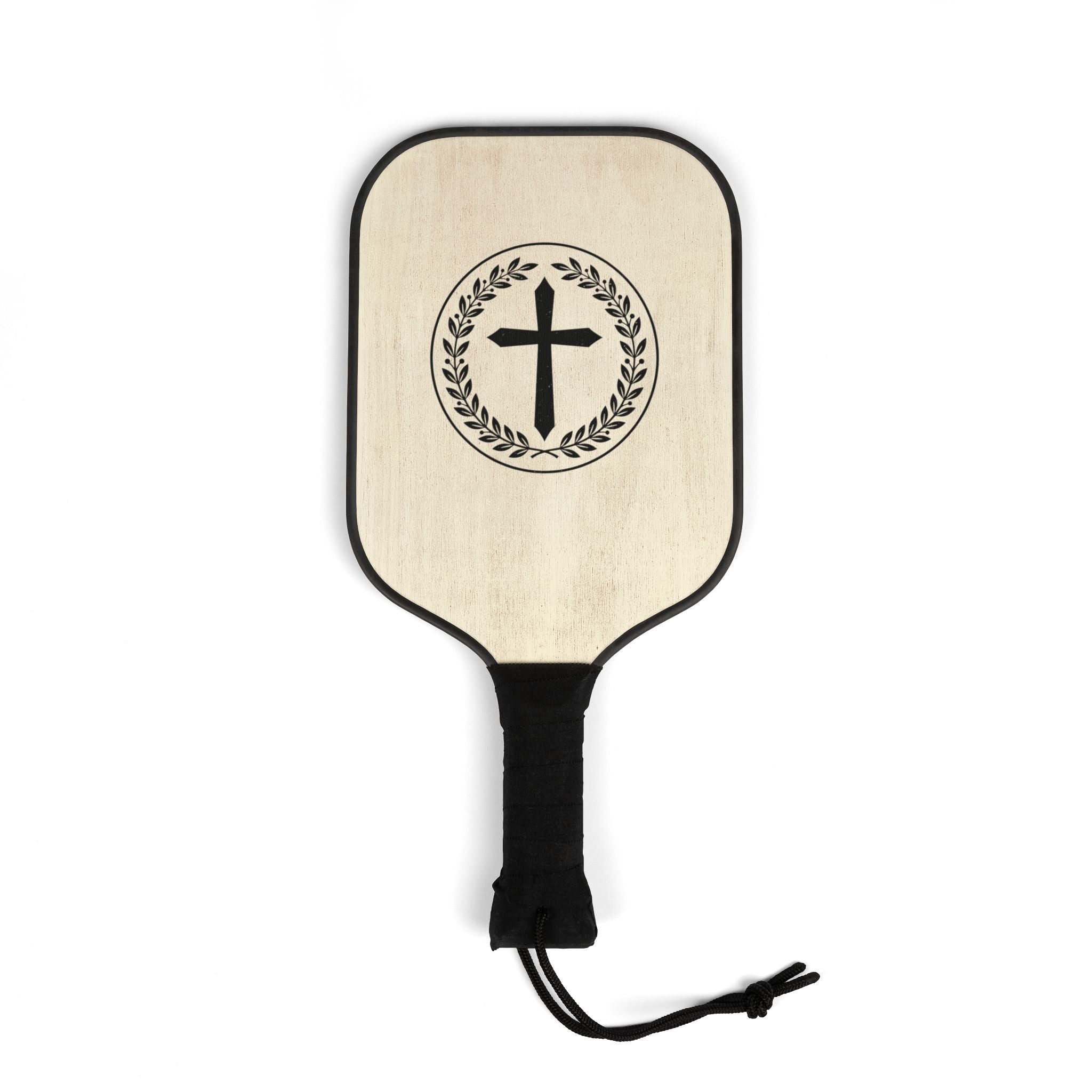 Christian Cross Pickleball Paddles Set – Faith-Inspired Pickleball Kit with Laurel Wreath Design