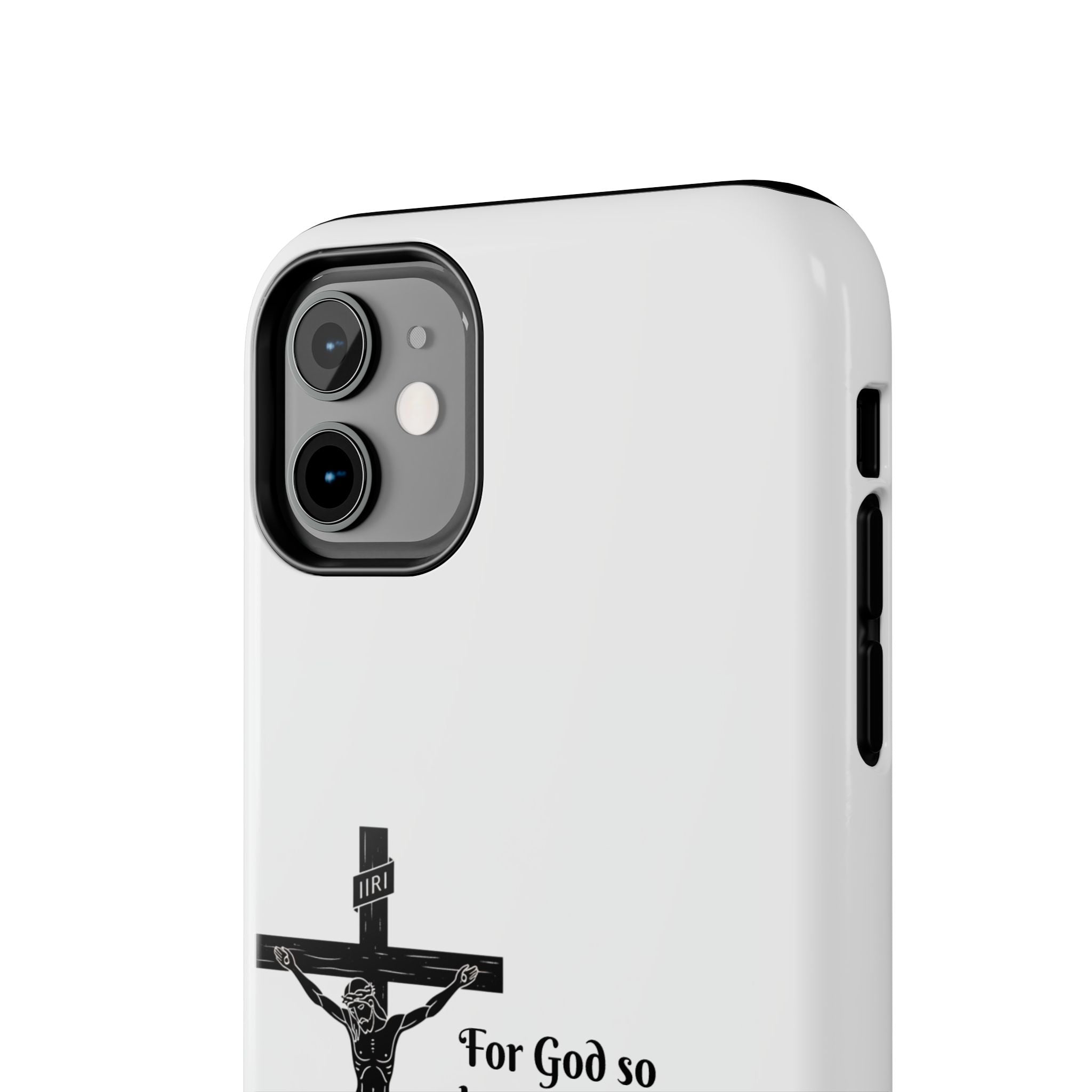 Christian Cross Phone Case — John 3:16 Scripture Tough Phone Case