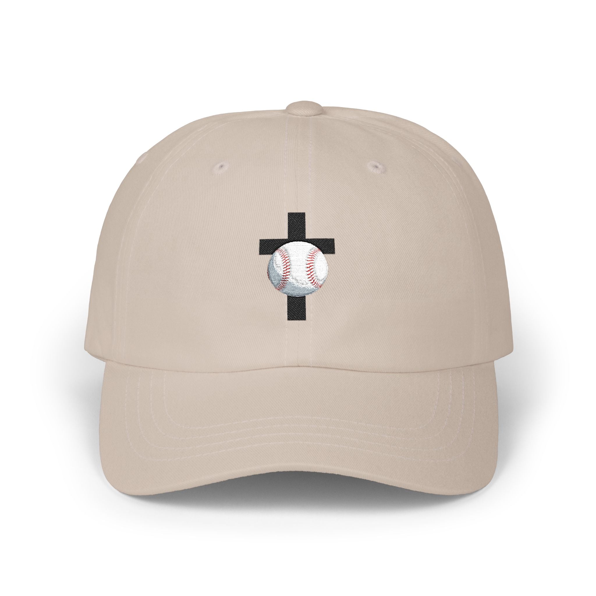 Baseball Cross Dad Cap - Embroidered Faith & Sports Ball Cap