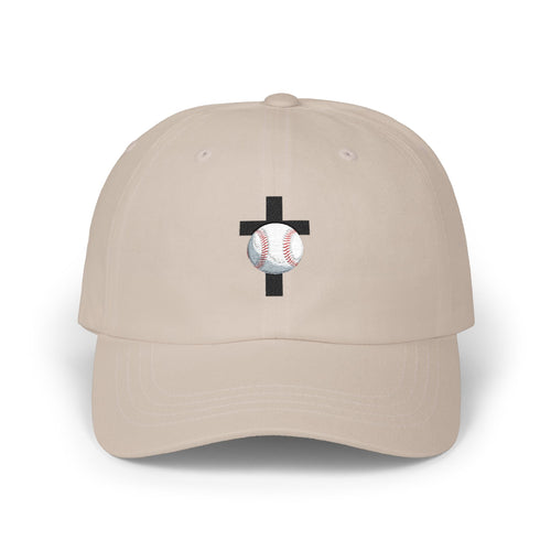 Baseball Cross Dad Cap - Embroidered Faith & Sports Ball Cap