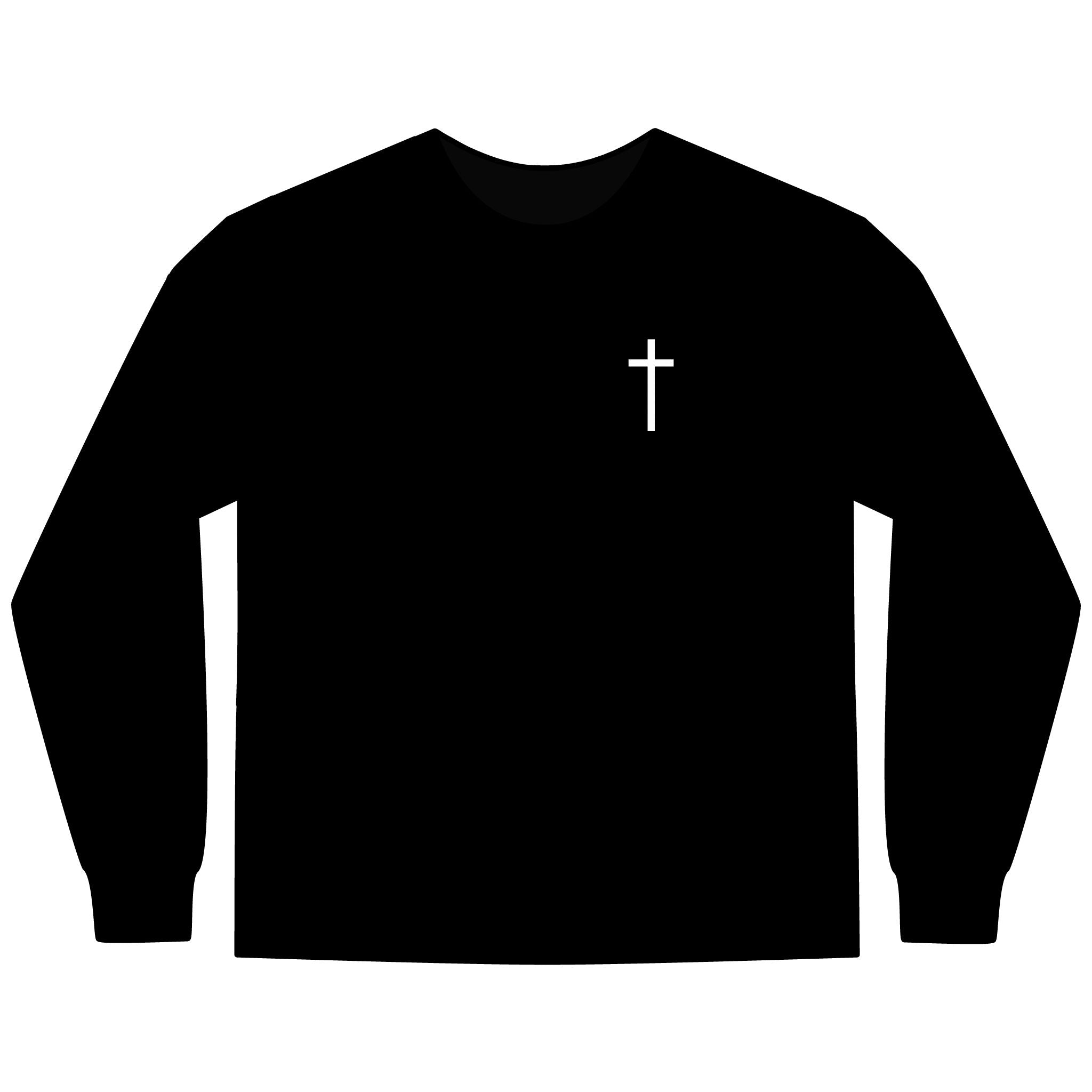 Fishing Sunset Long Sleeve Tee — Cross Pocket Graphic