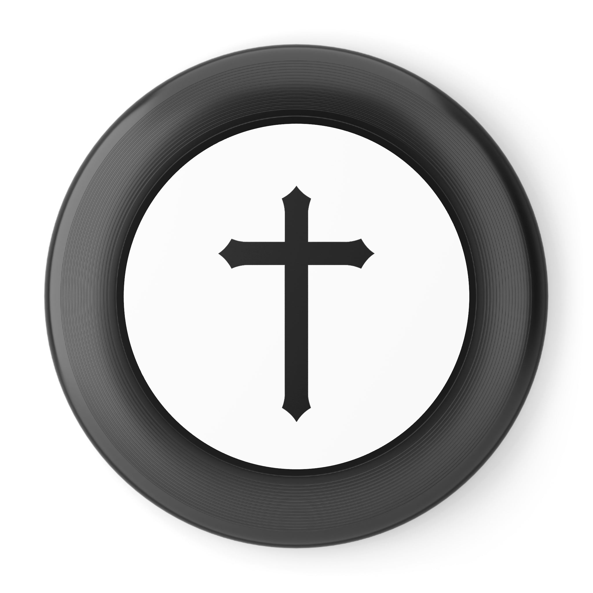 Frisbee — Black Cross Disc | Christian Outdoor Toss Toy