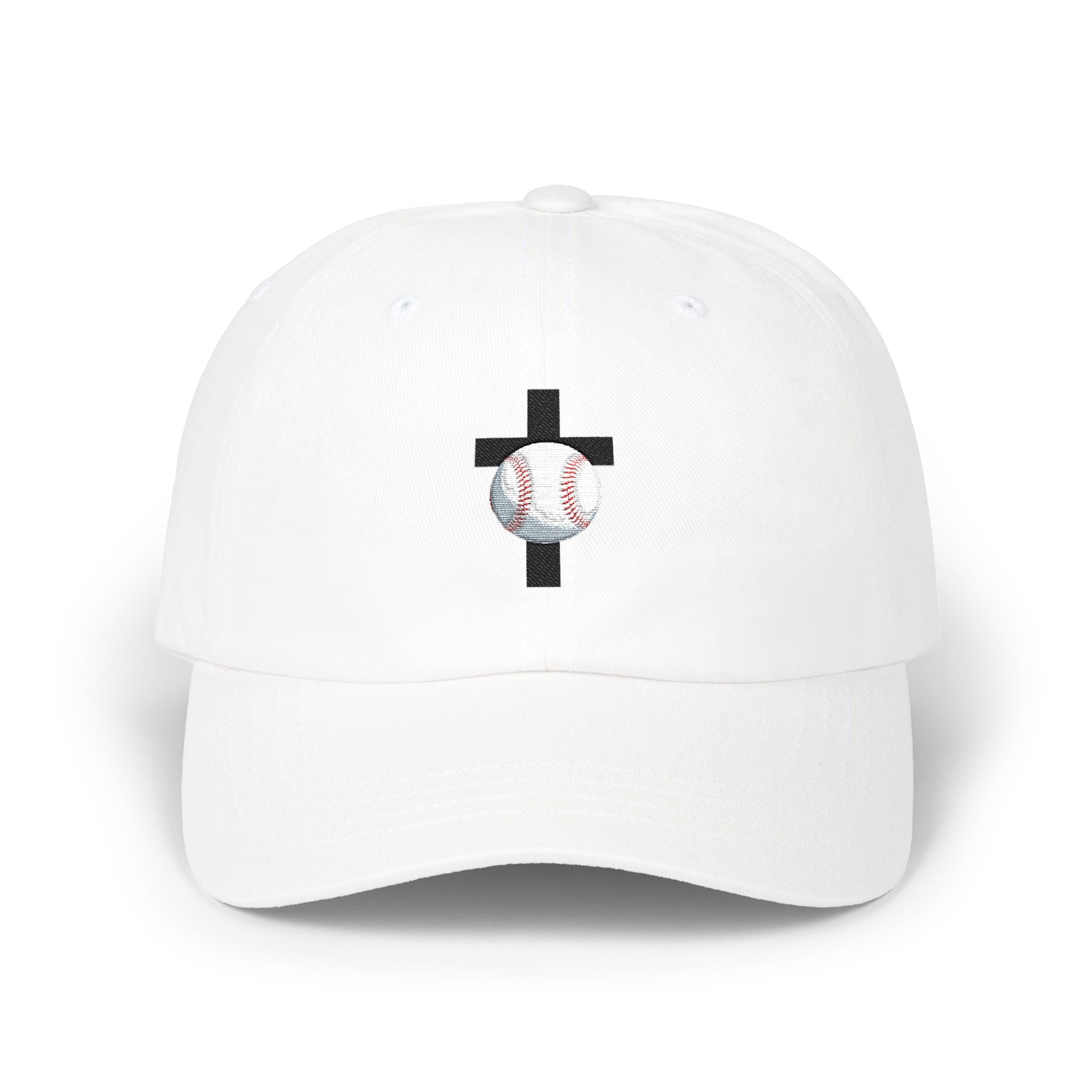 Baseball Cross Dad Cap - Embroidered Faith & Sports Ball Cap