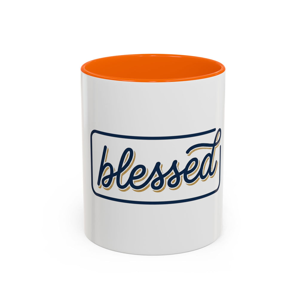 Blessed Coffee Mug — Script "blessed" Accent Ceramic Mug (11oz & 15oz)