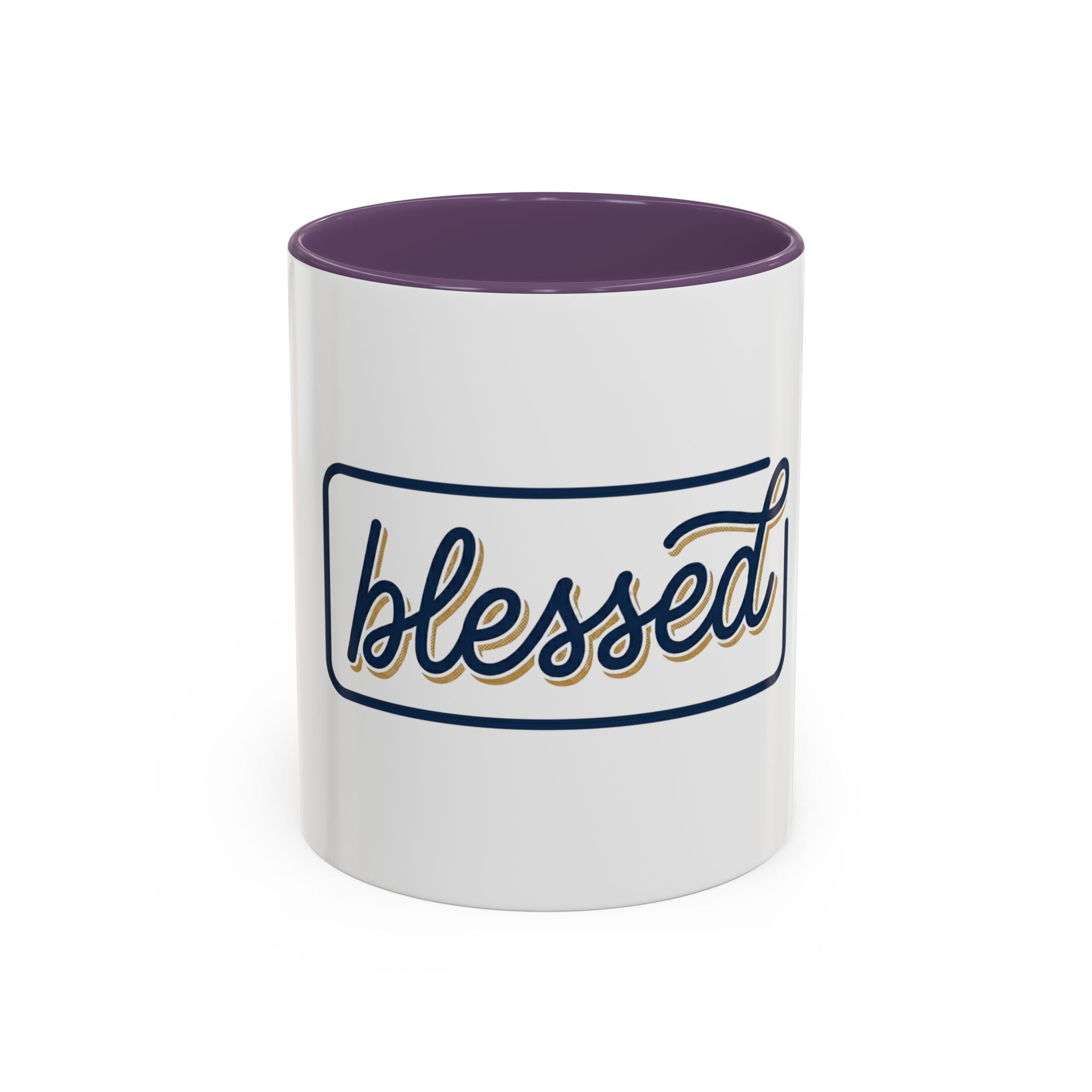 Blessed Coffee Mug — Script "blessed" Accent Ceramic Mug (11oz & 15oz)