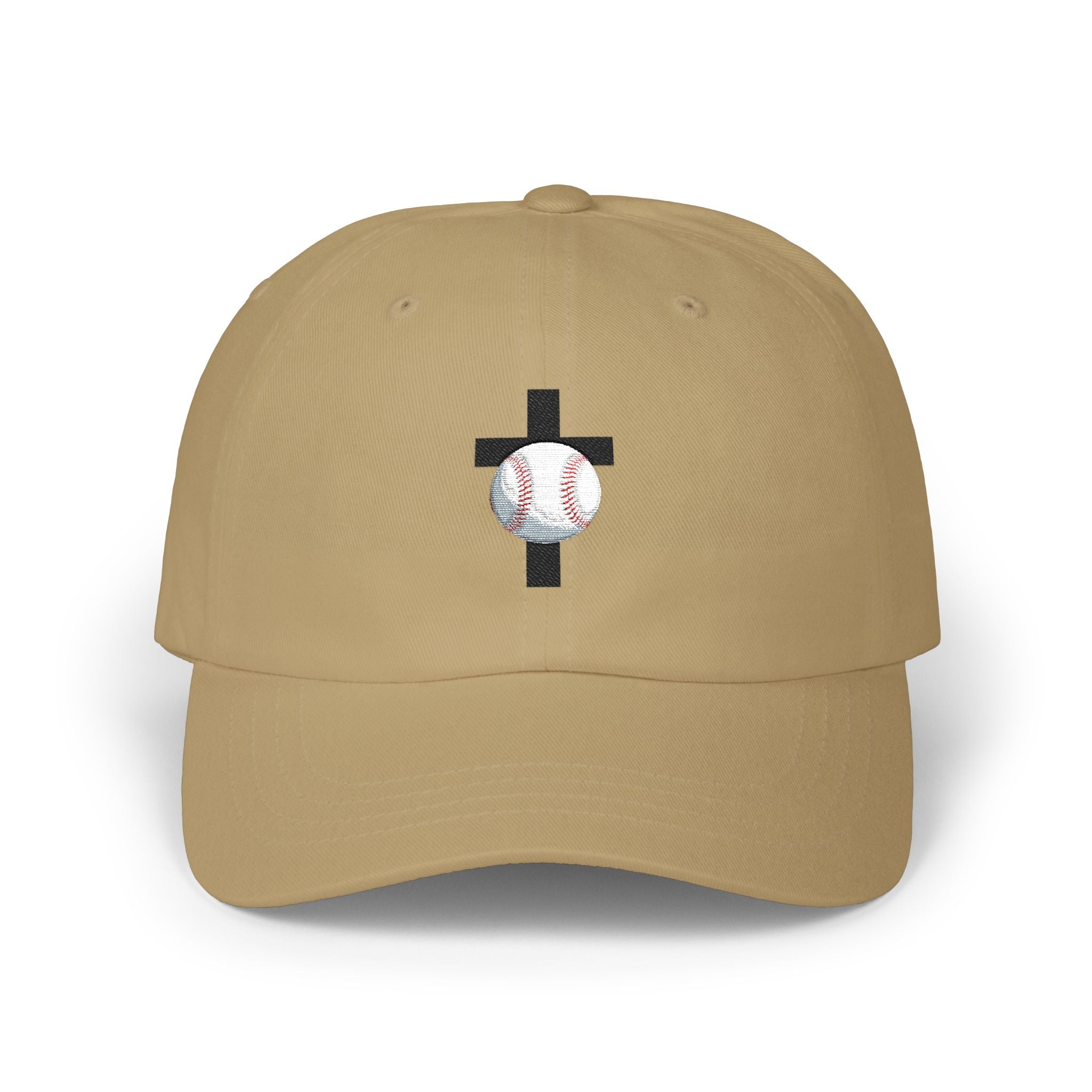 Baseball Cross Dad Cap - Embroidered Faith & Sports Ball Cap