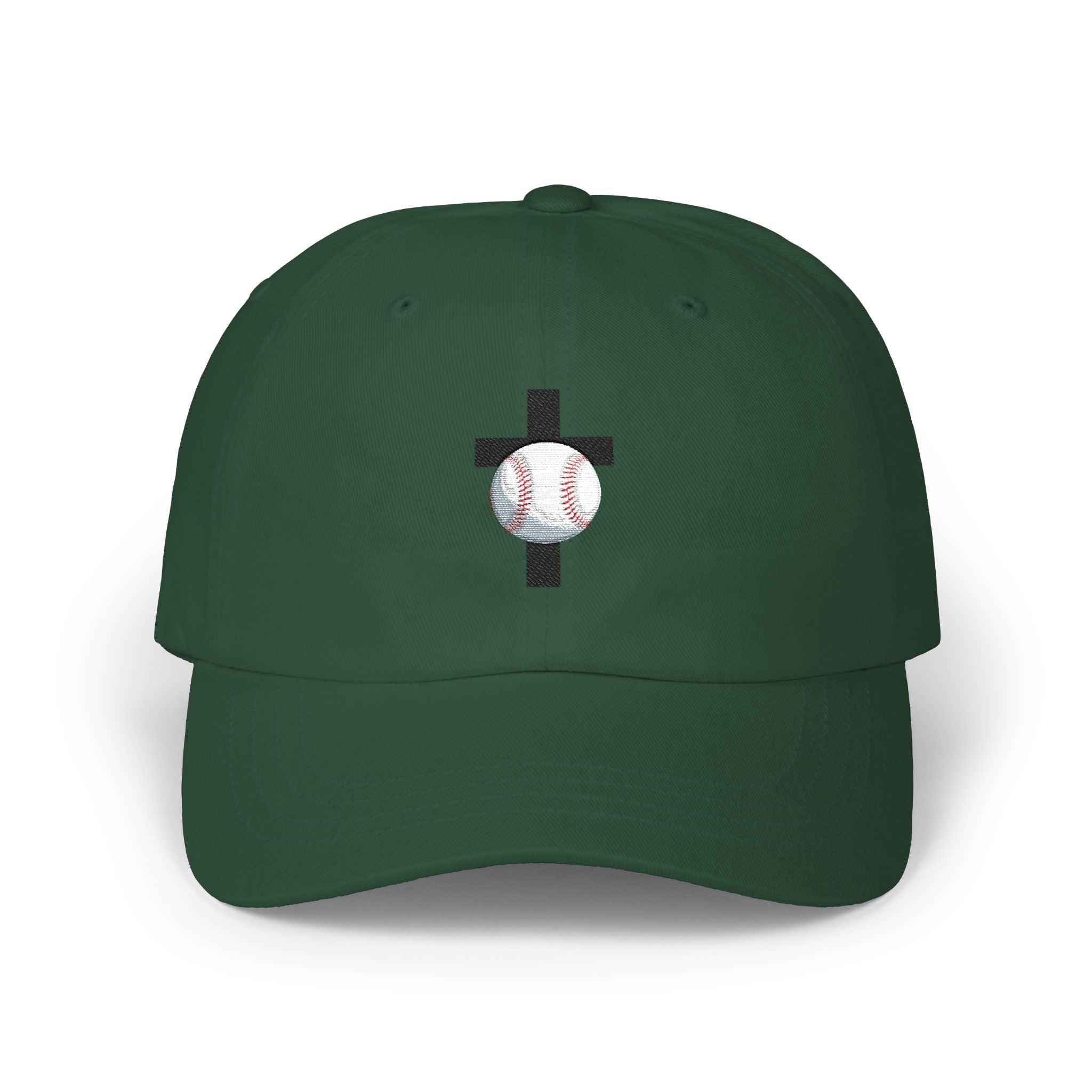 Baseball Cross Dad Cap - Embroidered Faith & Sports Ball Cap