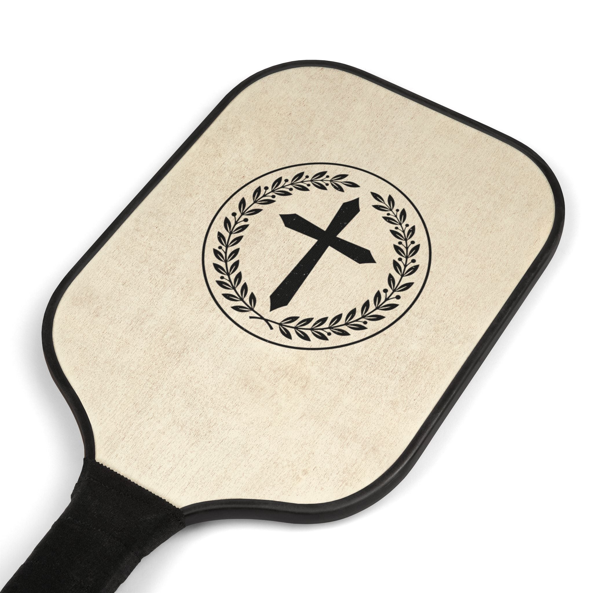 Christian Cross Pickleball Paddles Set – Faith-Inspired Pickleball Kit with Laurel Wreath Design