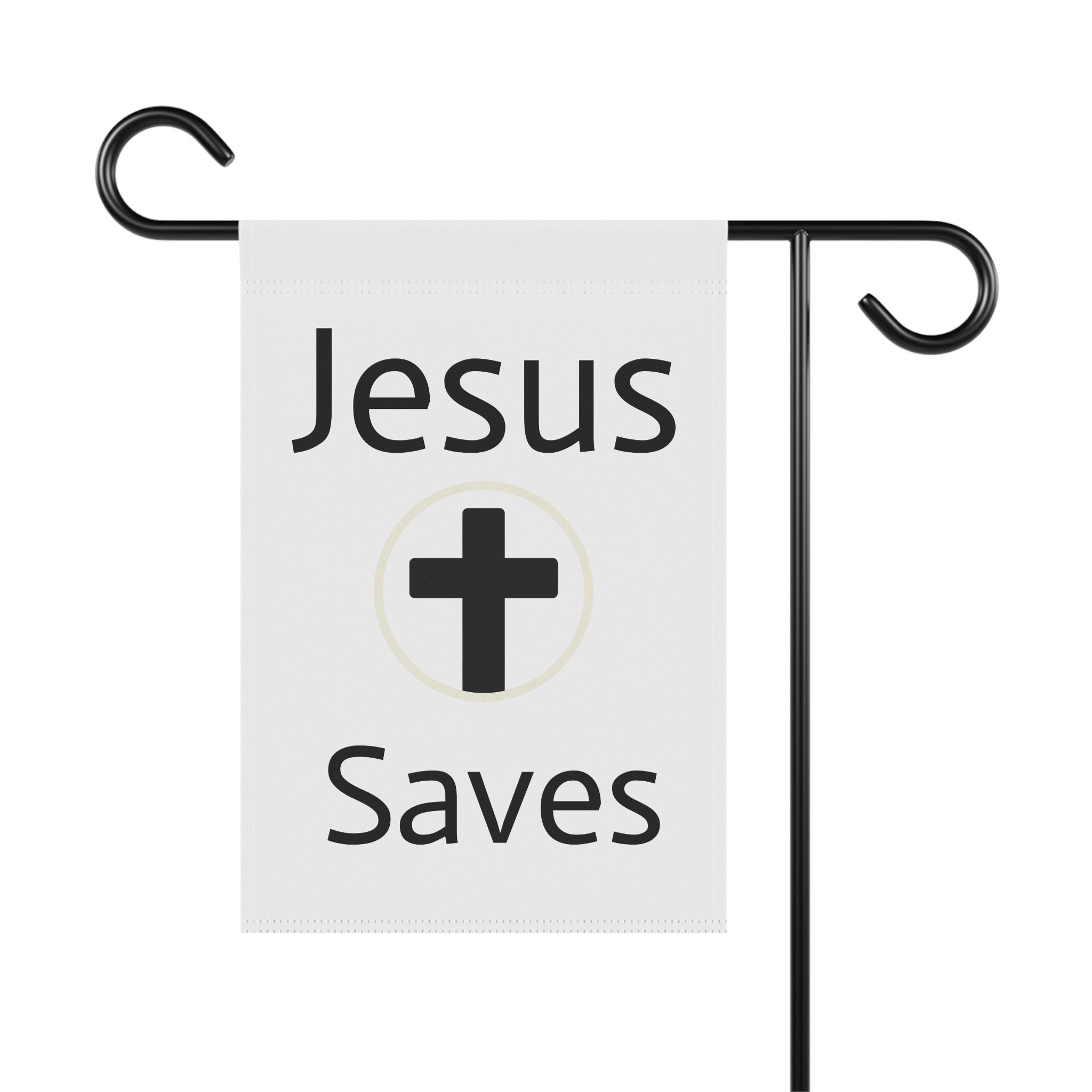 Jesus Saves Garden Flag — Christian Outdoor Banner
