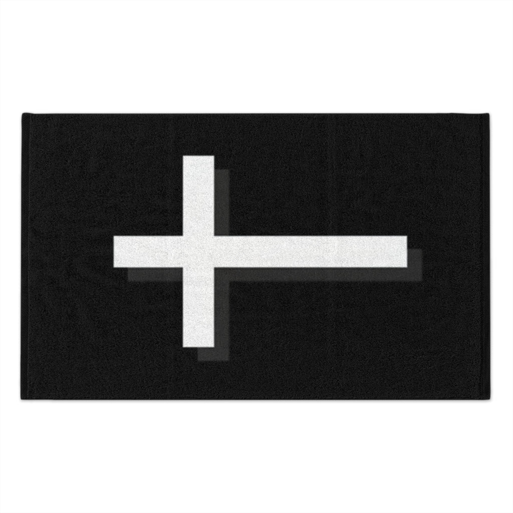 Cross Rally Towel — Black Christian Devotional 11x18 Sports Towel