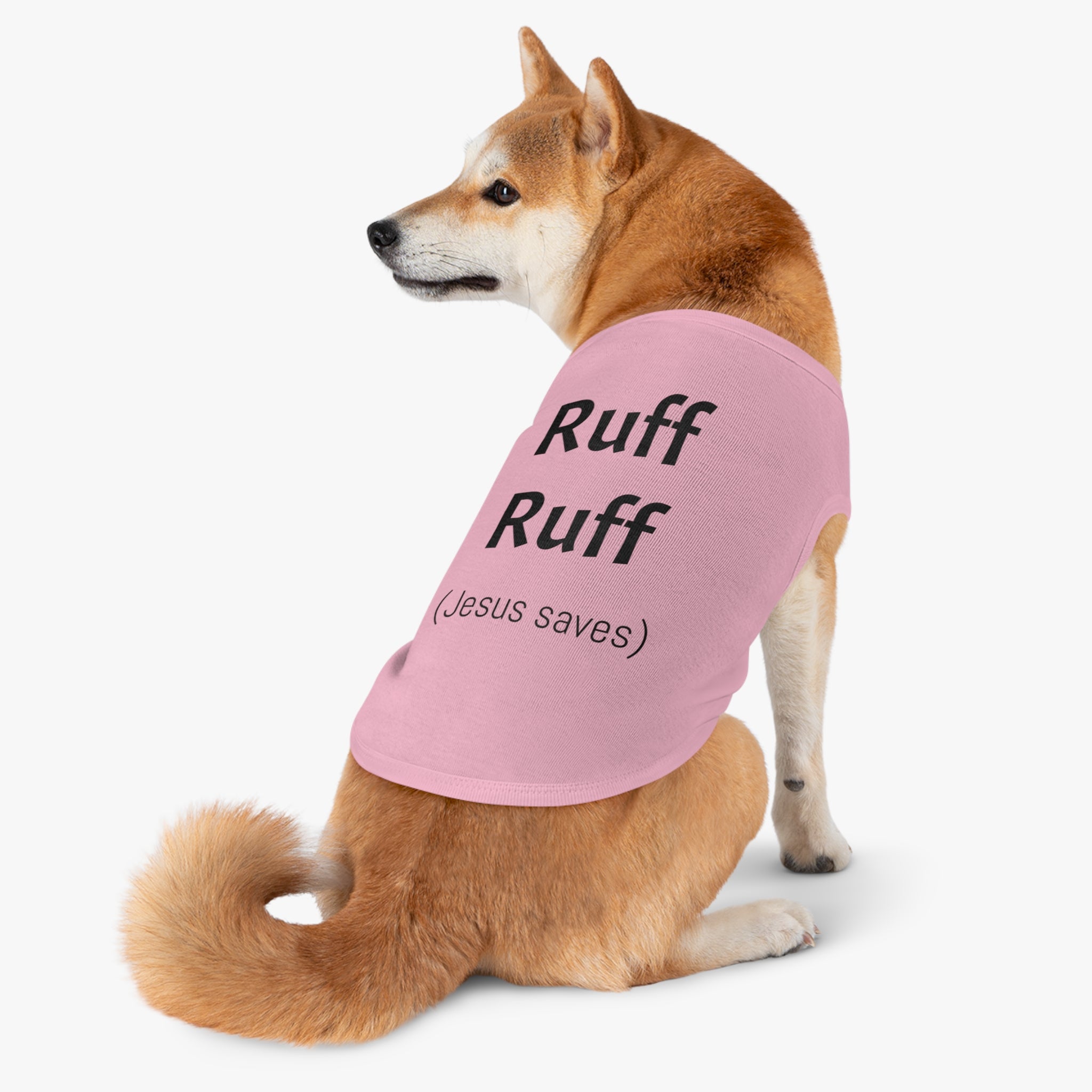 Pet Tank — "Ruff Ruff (Jesus saves)" Dog Tank Top