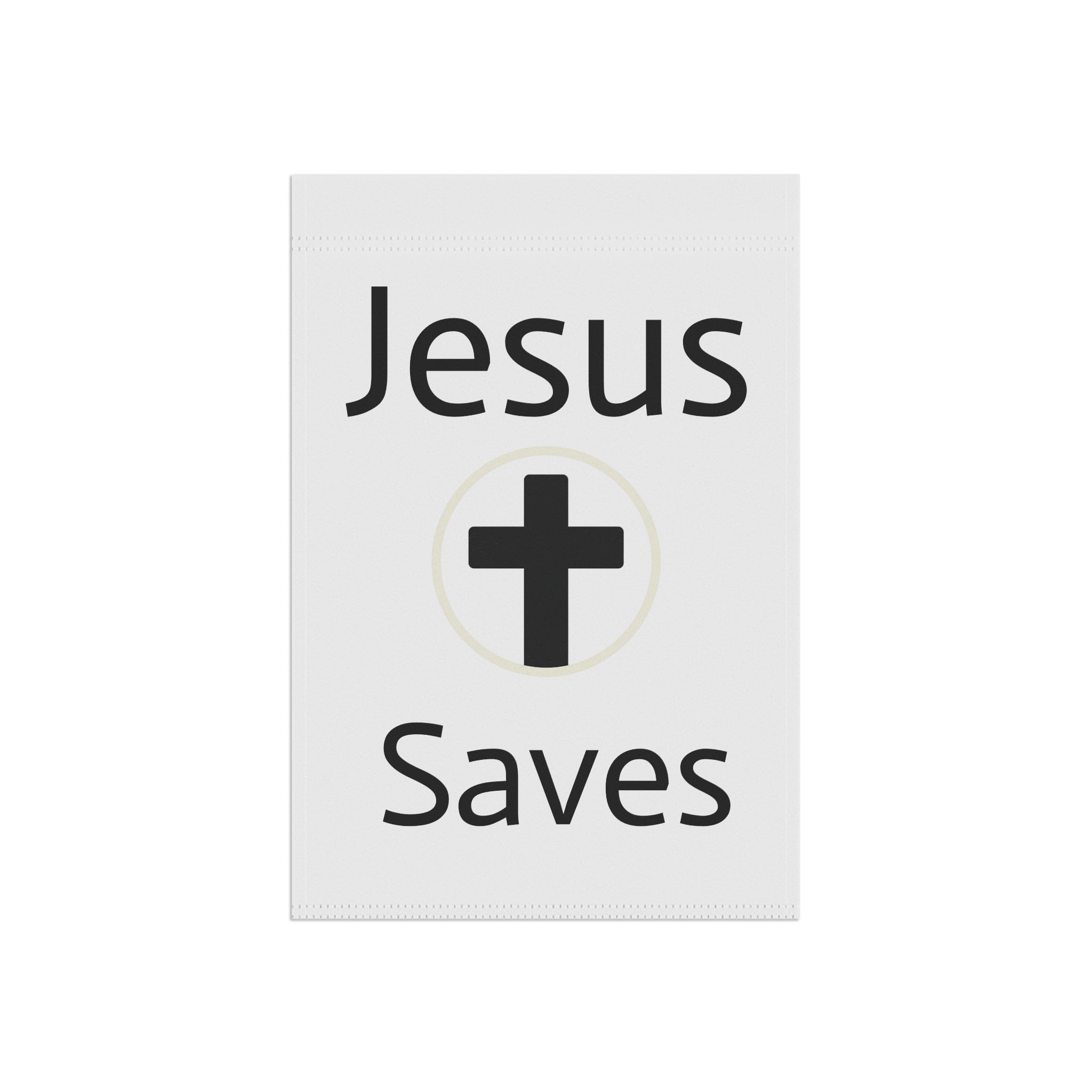 Jesus Saves Garden Flag — Christian Outdoor Banner