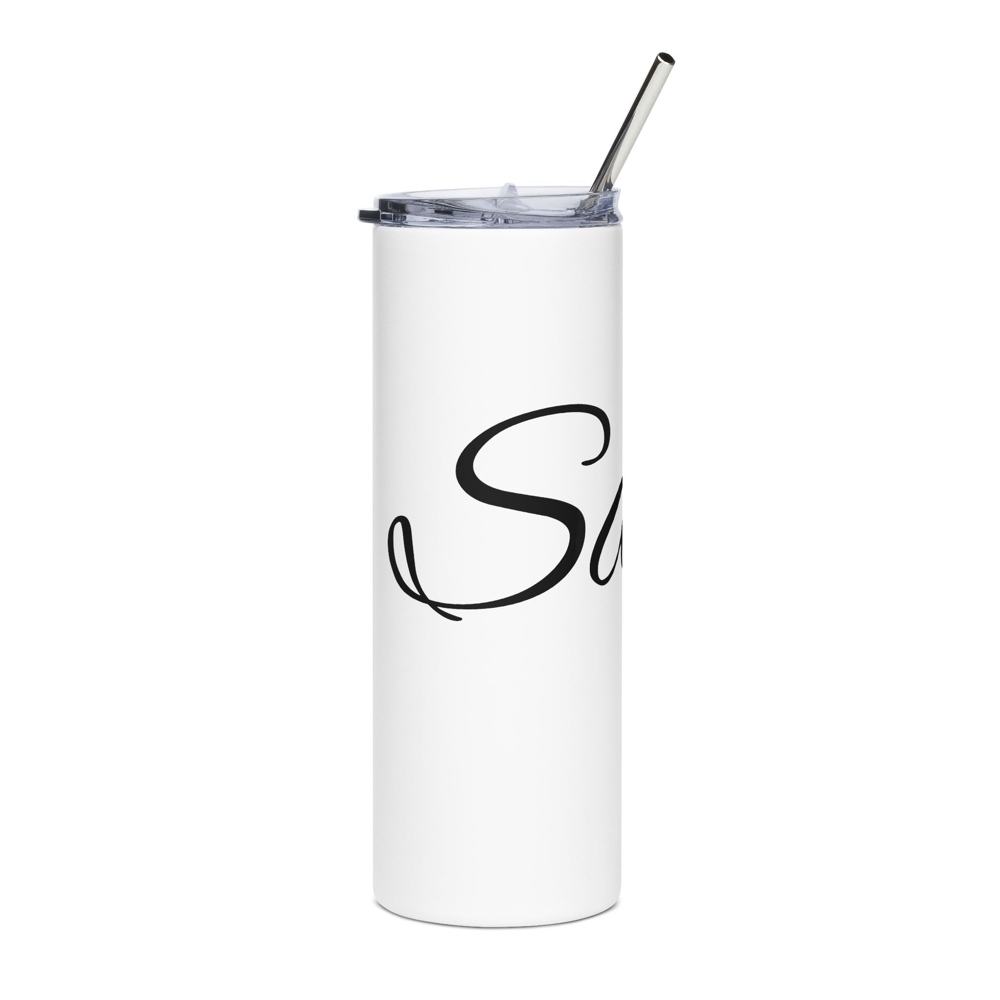 20oz Stainless Steel Tumbler — Elegant Script 'Saved' Travel Cup