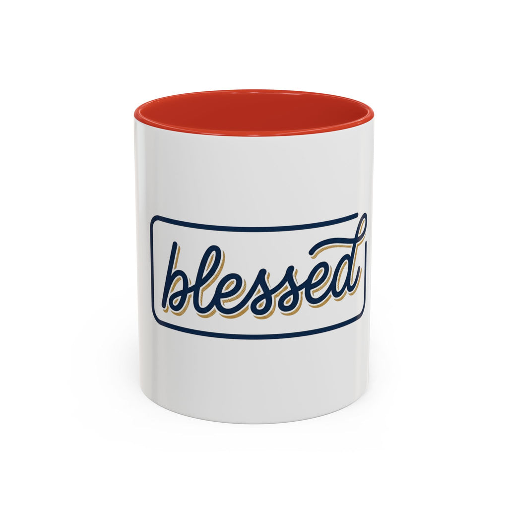 Blessed Coffee Mug — Script "blessed" Accent Ceramic Mug (11oz & 15oz)