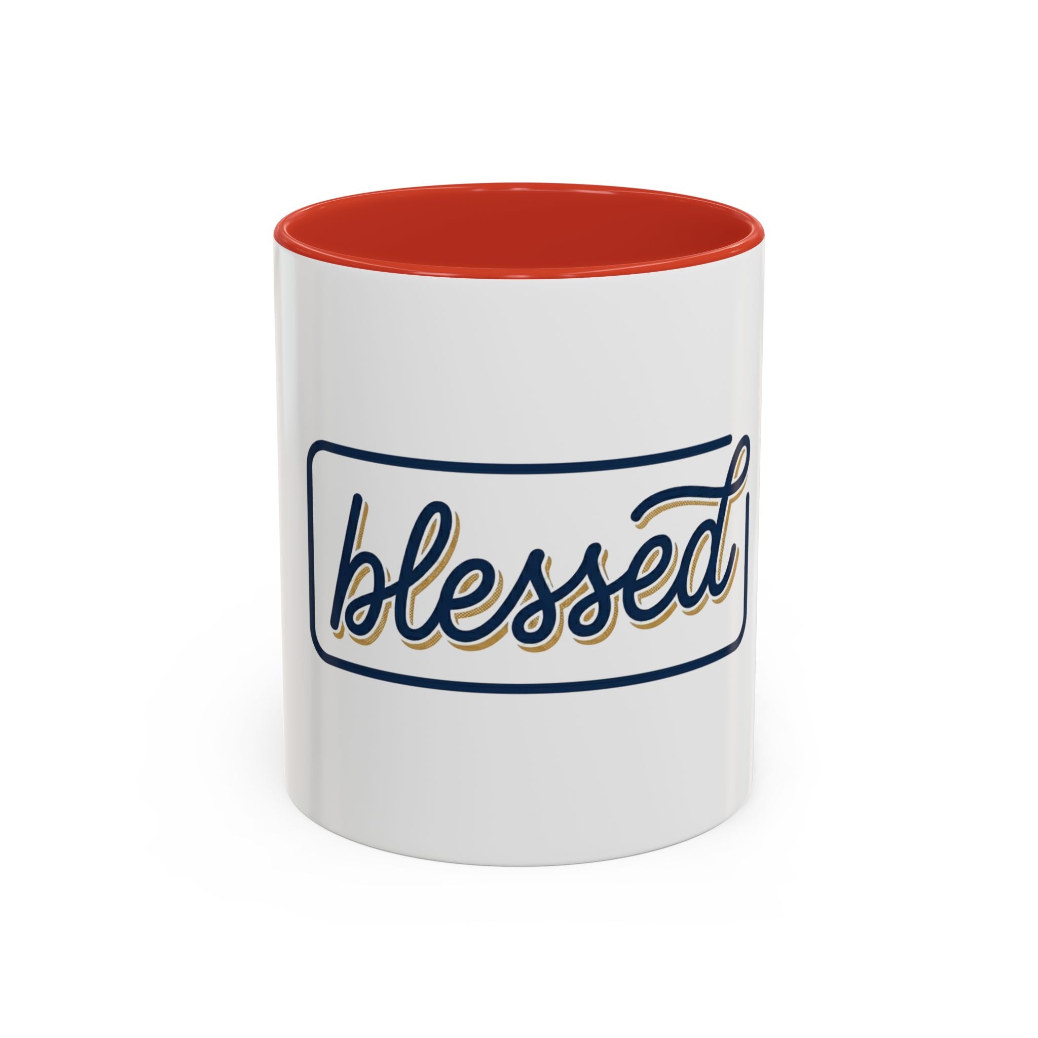 Blessed Coffee Mug — Script "blessed" Accent Ceramic Mug (11oz & 15oz)