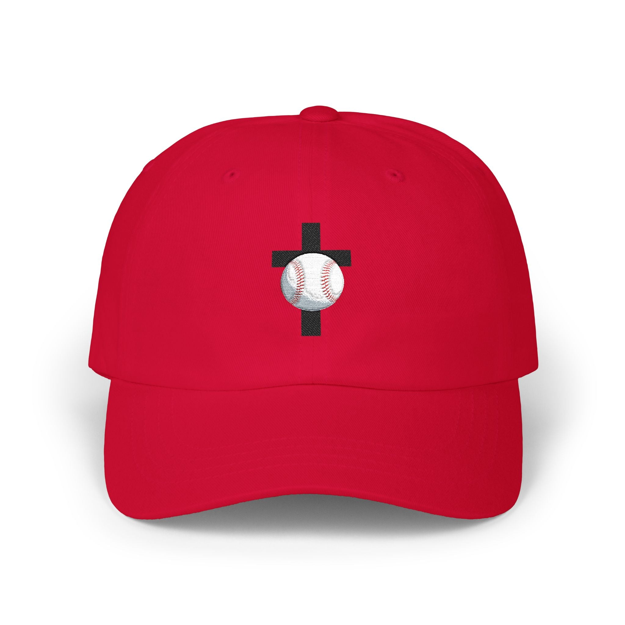 Baseball Cross Dad Cap - Embroidered Faith & Sports Ball Cap