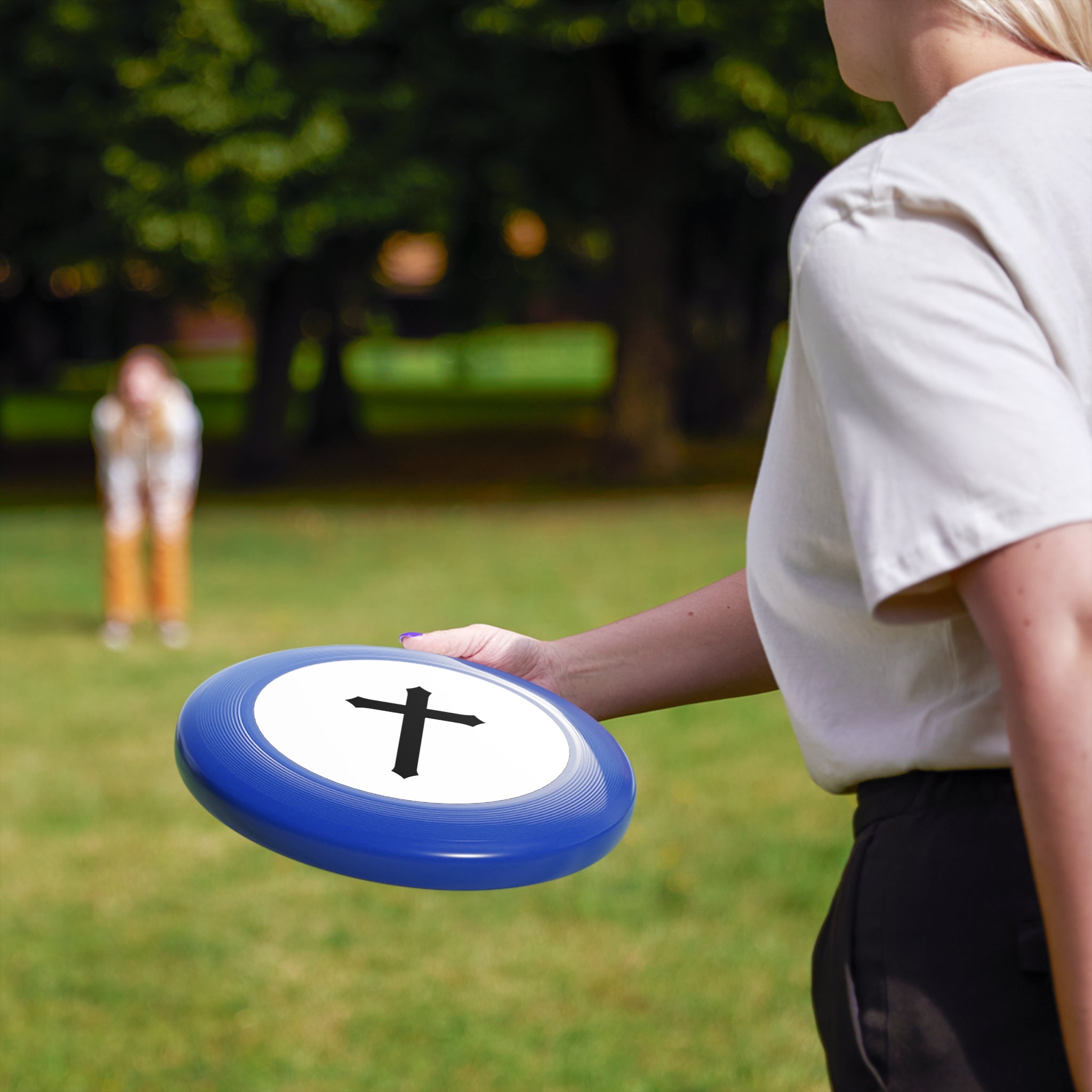 Frisbee — Black Cross Disc | Christian Outdoor Toss Toy
