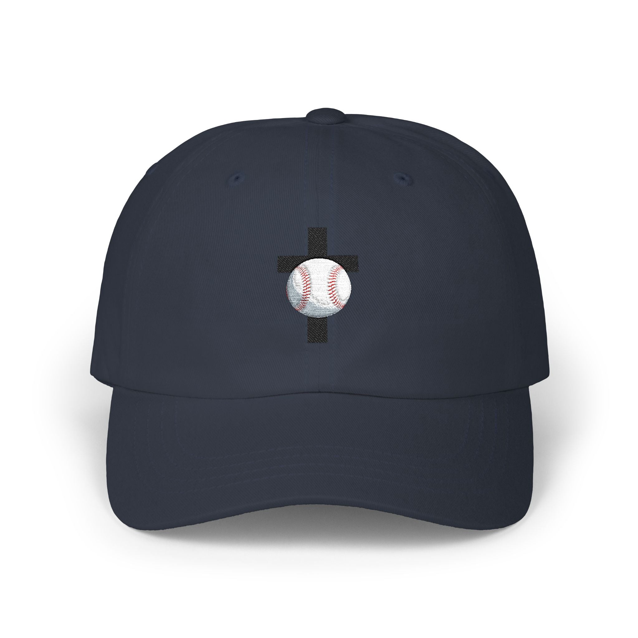 Baseball Cross Dad Cap - Embroidered Faith & Sports Ball Cap