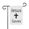 Jesus Saves Garden Flag — Christian Outdoor Banner