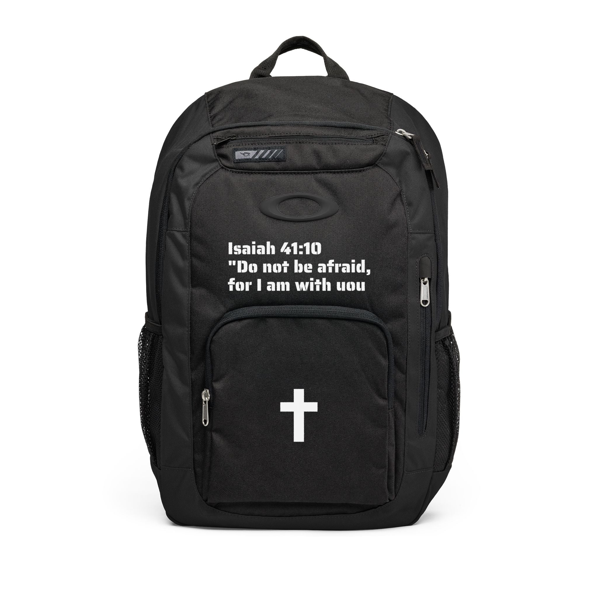 Inspirational Cross Backpack — Isaiah 41:10 'Do not be afraid' 22L